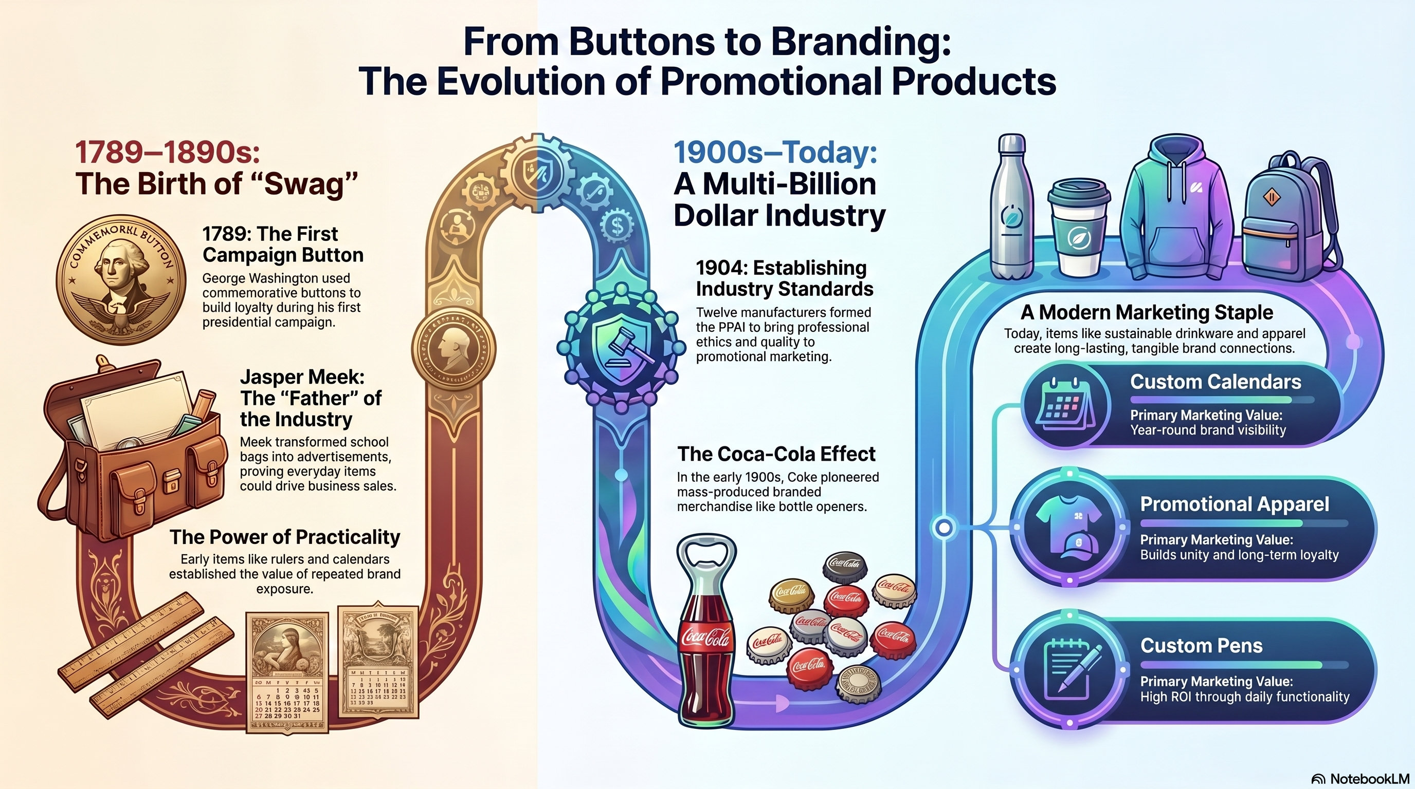 History of promo products Infographic